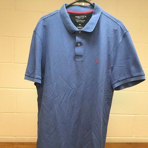 Nautica Navy Blue Sleeve Polo Size XL